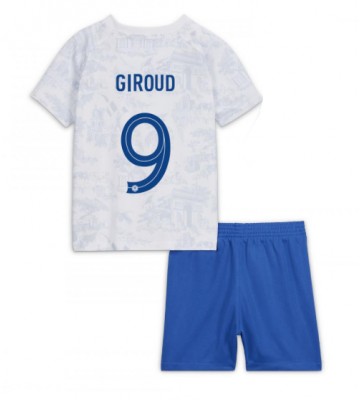 France Olivier Giroud #9 Replica Away Stadium Kit for Kids World Cup 2022 Short Sleeve (+ pants)